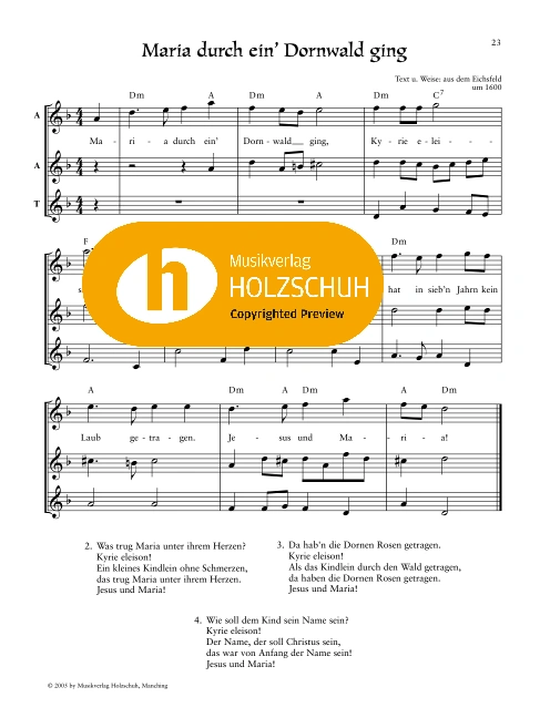 Maria durch ein Dornwald ging